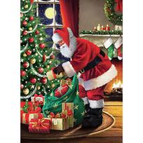 DIY Santa Claus 5D Diamond Painting Full  Round Drill Christmas Diamond Embroidery Mosaic Home Decor Wall Art Full Round 20x30CM red