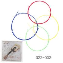 IRIN 4pcs Ukulele Strings 022-032'' Colorful Nylon for Uke Hawaiian Guitar