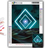 5D „pasidaryk pats“ deimantinis dažymas kryželiu „CyberPunk“ geometrinė estetika deimantinis siuvinėjimas mozaikos sienų menas namų dekoravimas Full Round 20X30CM