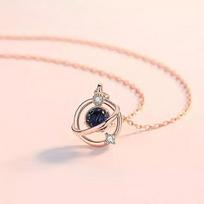 New Newly Designed Planet Universe Necklace for Women Fancy Pendant Accessories Wedding Party Statement Jewelry Girl Gift 45cm