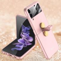 Skirtas Samsung Z Flip 4 atsparus smūgiams apsauginis objektyvo dėklas, skirtas Samsung Galaxy Z Flip 4 5g Flip4 Zflip4 Bag Funda for samsung Z Flip 4 rožinė