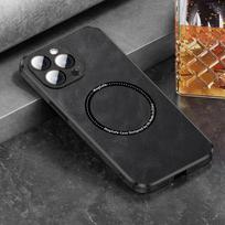 Luxury Magsafe Lens Protection Pu Leather Phone Case For Iphone 14 13 12 11 Pro Max Magnetic Wireless Charging Cover Funda For iPhone14 Pro Max juoda