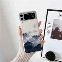 Snow Mountain Volcano Colorful Cloud Moon Pattern Phone Case For Samsung Galaxy Z Flip 3 5g Back Cover For Samsung Z Flip