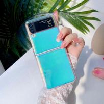 For Samsung Galaxy Z Flip 4 Case Transparent Fold Case With Laser Jam For Samsung Z Flip 3 5g Zflip4 Shockproof Hard Back Cover Samsung  Z Flip 3