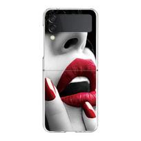 Skirtas Samsung Galaxy Z Flip3 Flip4 Flip 4 3 5g skaidrus gėlių kietas kompiuterio dėklas, skirtas Samsung Galaxy Zflip3 Zflip4 Cat Fundas Coque ForGalaxyZFlip3(5G)