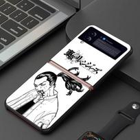 Dėklas Samsung Z Flip3 Flip4 Tokyo Revengers Mikey Prabangus Galaxy Z Flip 4 3 5g Juodas Matinis Kietas Silikoninis Telefono Dėklas Coque for Samusng Z Flip4