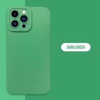 Matinis silikoninis minkštas telefono dėklas, skirtas iPhone 14 13 12 11 Pro Max Mini Se 2022 2020 X Xr 6s 7 8 14 Plus Xs Max objektyvo apsauginis dangtelis for iPhone 6S žalia