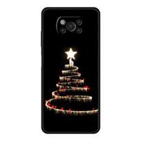 Telefono dėklas, skirtas Xiaomi Poco X3 X4 Nfc M3 M4 Pro F3 F4 Gt F1, skirtas Mi 12 11t 10t 9t 11 Note 10 Lite Shell Merry Christmas Tree Deer For Poco M3 black