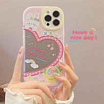 For Iphone 11 12 13 Mini Pro Max 7 8 Xr X Xs Max Phone Case Creative Mirror Makeup Sweet Graffiti Love Rabbit Flowers Case 1101 For iphone 13 white