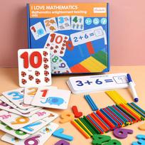 Montessori matematikos žaislai vaikams Ankstyvojo ugdymo žaislai vaikams mediniai skaičių pažinimo žaislas gimtadienio dovana MYY