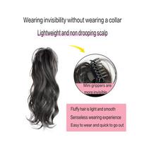 Bybrana Grab clip high ponytail with various Synthetic fiber wigs gray