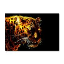 Spalvingi abstrakčių gyvūnų drobės paveikslai, sienų menas, leopardo ir vilko plakatai bei spaudiniai, modernus namų dekoras, sieniniai paveikslai svetainei 60x80cm No Frame brown