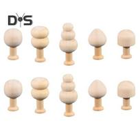 10 vnt / rinkinys Dailiai dažyti vaikiški žaislai Kūrybiški modernūs amatai Piešimas grybų miniatiūros beige