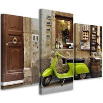 Three piece picture canvas print Vespa Tuscany Italy 60x40 ruda