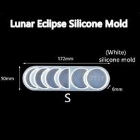 Lunar Eclipse Silicone Mold Silicone Resin Mold Full Moon Epoxy Resin Mold Resin Crafts DIY Decoration S (silicone mold) gray