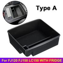 Car Armrest Storage Box Tray For Toyota Land Cruiser Prado 120 150 FJ120 KDJ 120 125 2004-2008 2009 Center Console With fridge black