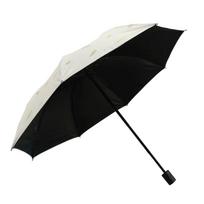 Hot Stamping Feather Sun Umbrella UV Protection Men and Women Folding Sunny Umbrella Dual-purpose Vinyl Sunscreen Umbrella white