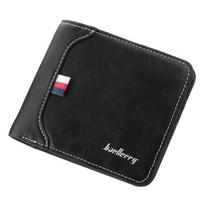 Vyriška madinga klasikinė kortelių dėklas piniginė verslo dizaino dirbtinės odos piniginė pinigams GZW 12cm*10cm*2cm tamsios kavos spalvos
