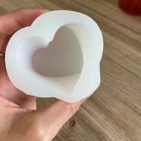 1PC 3D DIY Rotating Love Candles Mold Stacking Heart Shaped Aromatic Candle  Decoration Silicone Mold balta