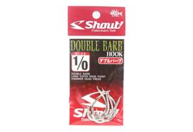 Shout 33-DB Double Barb Jigging Single Hook Silver Size 1/0 (1852)