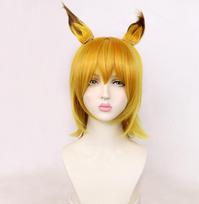 35cm Senko Short Wig Sewayaki Kitsune no Senko-san With Ears Cosplay Costume Heat Resistant Synthetic Hair Men Women Party Wigs 35cm chaki