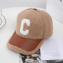 Rudens Žiemos Raidė C Avies vilnos Beisbolo Kepuraitė Madinga Tėčio Kepurė Snapback Šiltos Kepurės Vyrams Unisex One Size