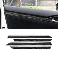 For Honda Civic 10th Gen 2016 2017 2018  Car Carbon Fiber Window Door Panel Strips Cover Protective A