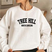 Tree Hill Šiaurės Karolina Unisex Crewneck megztiniai College Style Tree Hill 90s gerbėjų vieta megztinis Crewneck džemperiai S balta