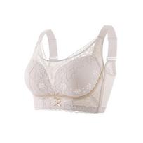 Adjustable Ultra-thin Models of Underwear Female Summer Back Corrective Collection of Vice Breast Anti-sagging Bra 46/105BCD smėlis