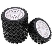 Nuotolinio valdymo visureigių automobilių padangos 71*26mm 4vnt TAMIYA TT02 XV01 HSP 94123 HPI keitimas balta