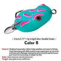 Mini Thunderfrog Lure Bait Simulation Road Subfalse Bait Soft Bait Lure Bait Black Fish Bait Modification Thunderfrog Soft Bait 7g/4.5cm