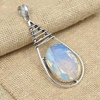 925 Sterling Silver Elegant Mistic Topaz Gemstone Handmade Pendant Jewelry 2.75 Inches balta