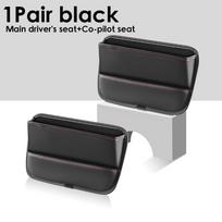 2 Pcs PU Leather Car Console Side Seat Gap Filler Front Seat Organizer For Cellphone Keys Small Items Automotive balta