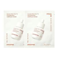 „Innisfree“ juodosios arbatos jaunystę gerinanti ampulė 28 ml* 5 lakštai / 2 lakštai 2Sheets white