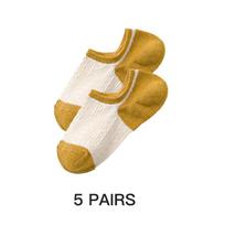 5 poros moteriškos kojinės Retro stiliaus saldainių spalvos medvilnė laisvalaikio tinklelis mielos trumpos nematomos kulkšnies kojinės, dydis EU 35-39 EUR35-39 gray