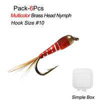 6/12/18 vnt./Dėžutės epoksidinis garsiakalbis Midge Nymph Fly Hook Upėtakių žvejybos masalas vabzdys 6Pcs/Style 1