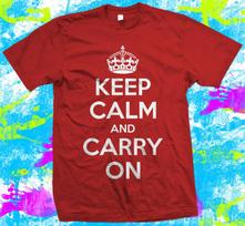 Keep Calm And Carry On And Kids Unisex T-shirt S