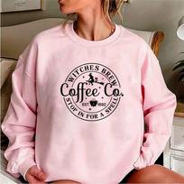 Witches Brew Sweatshirt HalloweenFunny Coffee Co Hoodie Spooky Season Sanderson Sister Halloween Witches Crewneck Sweatshirts Unisex Hoodie L