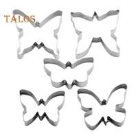 5Pcs Sugarcraft Molds DIY Making Bakeware Accessories Safe Easter Butterfly Cartoon Cake Cookies Kitchen Supplies gray