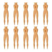 10 vnt golfo marškinėlių nuogos formos golfo spygliai Daugiafunkciniai lengvai montuojami plastikiniai golfo marškinėliai Golfo priedai A beige