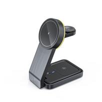30 W 3 viename magnetinis belaidžio įkroviklio stovas, skirtas iPhone 14 13 Pro Max Apple Watch Airpods Pro iWatch greito įkrovimo doko stotis balta