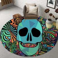 Kūdikių nuskaitymo animacinių filmų kilimas Modernūs grindų kilimėliai Kaukolė Mandala Vaikų kambario kilimas Miegamasis Namai Svetainė Apvalus kilimas 40cm