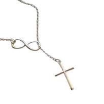 Necklace Elegant Multi-layer 8 Shaped Cross Choker Collar Pendant Chain Women