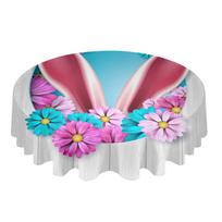 Medienos gėlių triušio ausys, apvalios stalo užtiesalai festivalio pietums 4pcs 33x48 Table mat