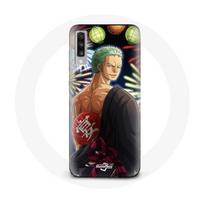 Case - Maniacase - Samsung Galaxy A70 - One Piece Merry Christmas - Anime Manga - Soft juoda