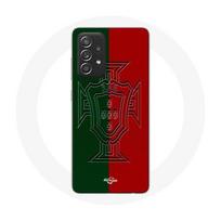 Coque Samsung Galaxy A52 portugal logo vert et rouge raudona