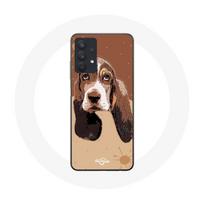 Coque pour Samsung Galaxy A32 5G Basset Hound chien visage