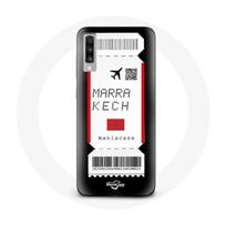 Coque pour Samsung Galaxy A70 Billet d'avion Marrakech Maroc