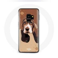 Coque pour Samsung Galaxy S9 Basset Hound chien visage