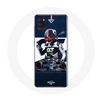Coque Samsung Galaxy A21S Formule 1 Max Verstappen Pilote automobile F1 Bleu mėlyna